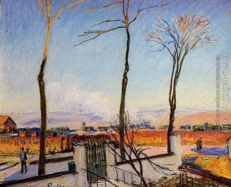 Alfred Sisley : Winter Sun, Moret